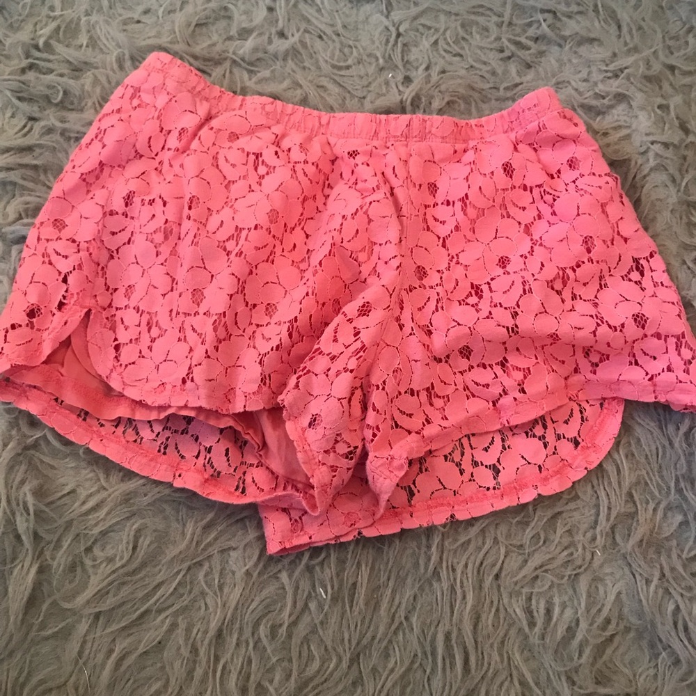 Coral floral Target shorts